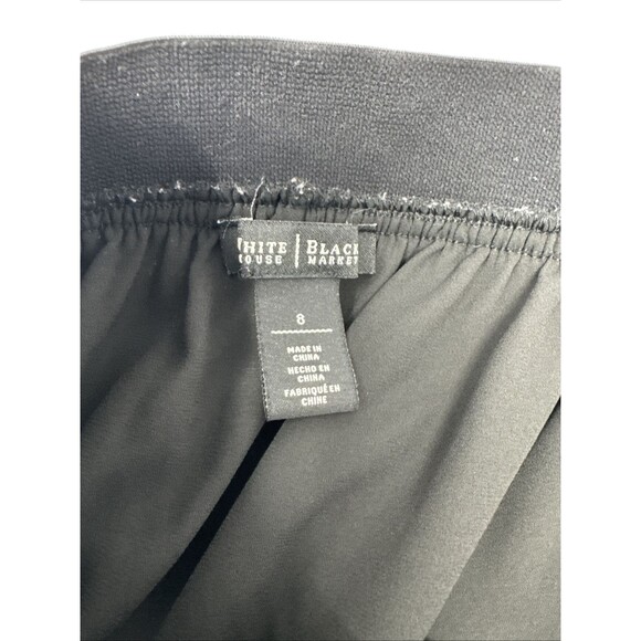 White House Black Market Pleated Ombre Black and White Skirt size 8 - Picture 3 of 4